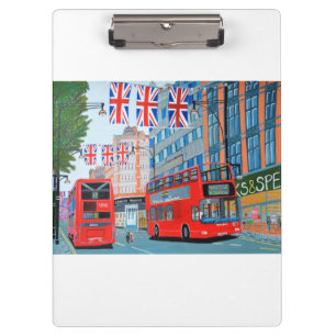 Carpeta De Pinza Oxford Street - Queen Dimond Jubilee Clipboard