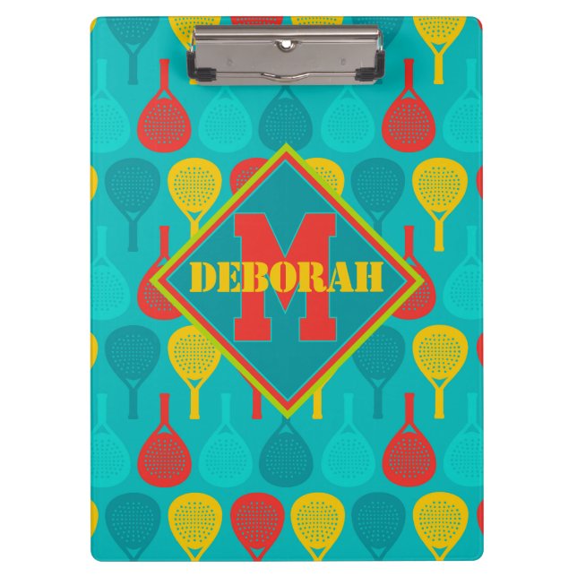 Carpeta De Pinza Padel Smash Notes con monograma (Anverso)