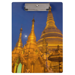 Carpeta De Pinza Pagoda Shwedagon de noche, Myanmar