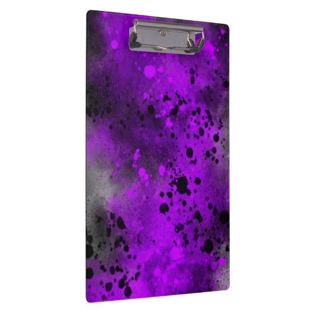 Carpeta De Pinza Paint Splatt Effect Purple & Black (Derecha)