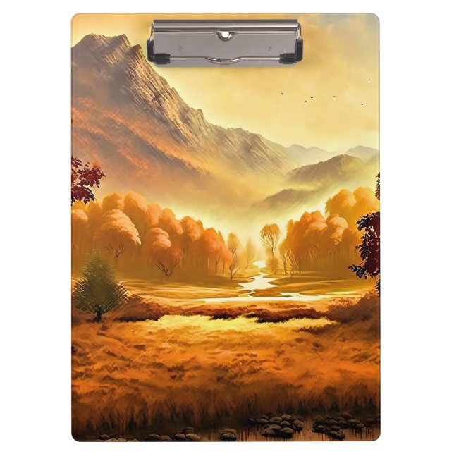 Carpeta De Pinza Paintaje paisajístico de otoño-68754 (Anverso)