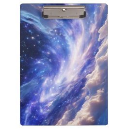 Carpeta De Pinza Paisaje Cósmico: Nebulosa giratoria y noche estrel