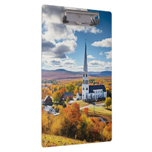 Carpeta De Pinza Paisaje de Nueva Inglaterra en otoño