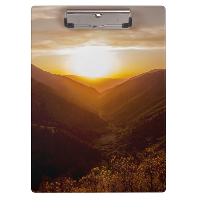 Carpeta De Pinza Paisaje de Sunset Over Mountains (Anverso)