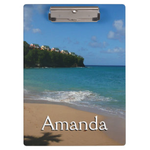 Carpeta De Pinza Paisaje de vacaciones tropicales en la playa de Sa