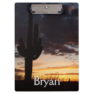 Carpeta De Pinza Paisaje del desierto Saguaro Sunset III Arizona