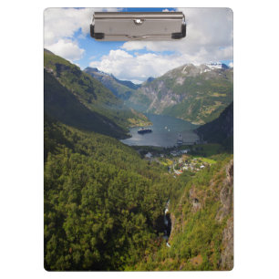 Carpeta De Pinza Paisaje del fiordo de Geiranger, Noruega