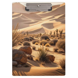 Carpeta De Pinza Paisaje desierto al atardecer