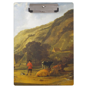 Carpeta De Pinza Paisaje fluvial de los conductores Aelbert Cuyp