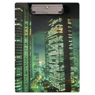 Carpeta De Pinza Paisaje nocturno, Shinjuku, Tokio, Japón