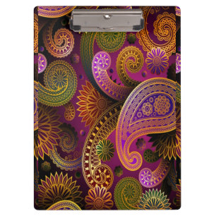 Carpeta De Pinza Paisley Purple