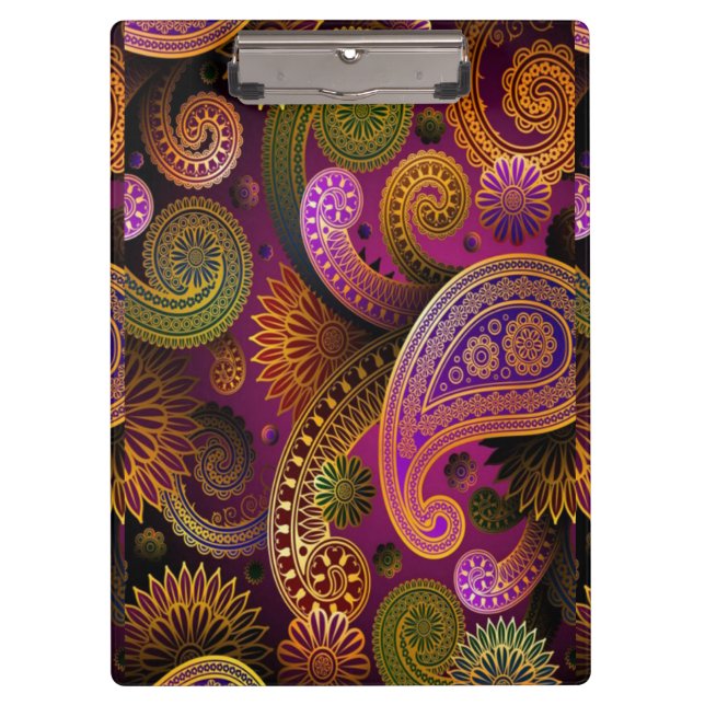 Carpeta De Pinza Paisley Purple (Anverso)