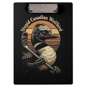 Carpeta De Pinza Pájaro Lobo Canadiense Estúpido