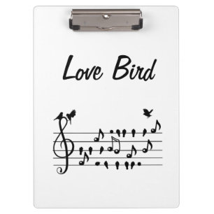 Carpeta De Pinza Pájaros de Canción de Amor en Personal Musical Bla