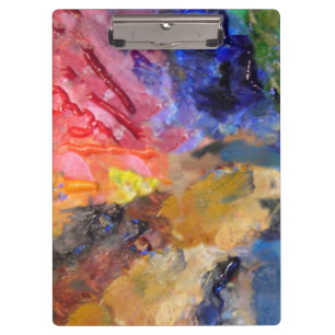 Carpeta De Pinza Paleta de colores coloridos del pintor artista 