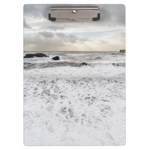 Carpeta De Pinza Pálido paisaje marino espumoso, Islandia