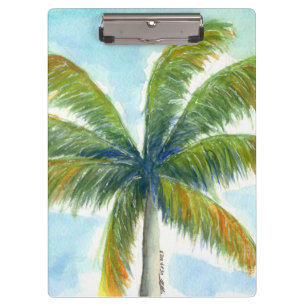 Carpeta De Pinza palmera tropical Beach en un día soleado