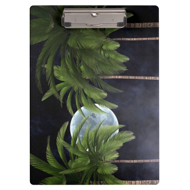 Carpeta De Pinza Palmeras contra la luna (Anverso)