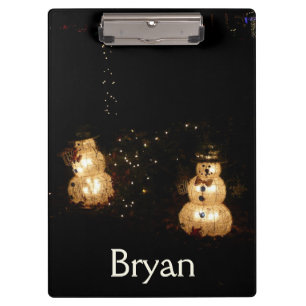 Carpeta De Pinza Pantalla de luz de vacaciones de Snowman
