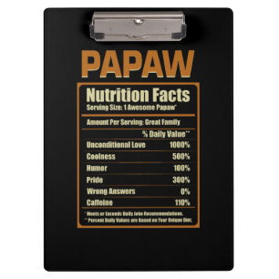Carpeta De Pinza Papaw Nutrition Hechos Amor Incondicional