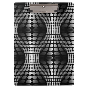 Carpeta De Pinza Papel de escritorio de las olas punteadas negro y 