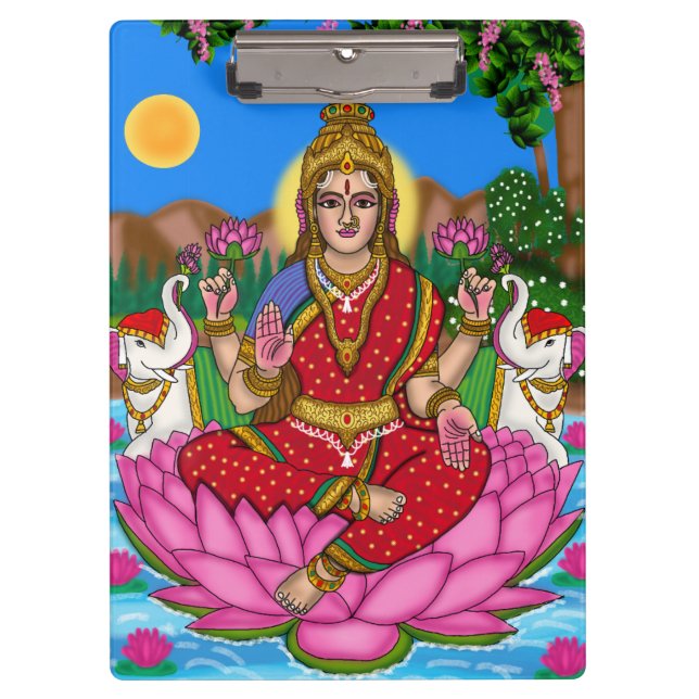 Carpeta De Pinza Papel de la Diosa Lakshmi (Anverso)