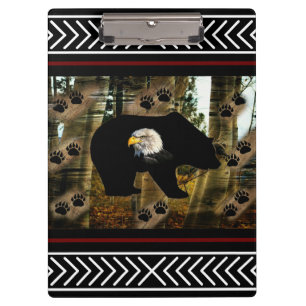 Carpeta De Pinza Papel de oso negro de águila de águila de águila p