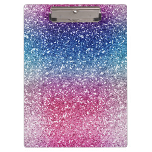 Carpeta De Pinza Papel de regalo con brillo rosa azul ombre
