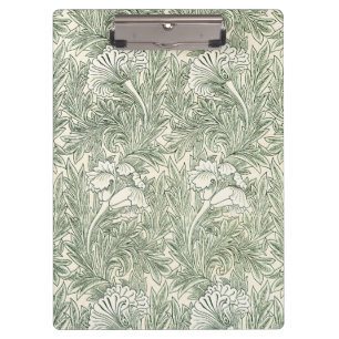 Carpeta De Pinza Papel pintado de tulipán clásico verde de William