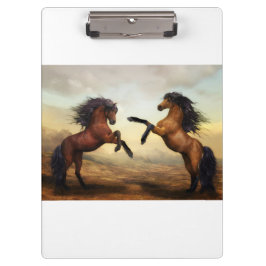 Carpeta De Pinza par de caballos salvajes