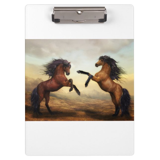 Carpeta De Pinza par de caballos salvajes (Anverso)