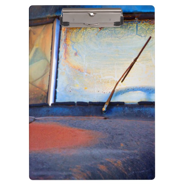 Carpeta De Pinza Parabrisas de un viejo camión oxidado (Anverso)