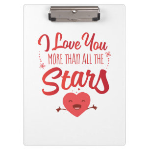 Carpeta De Pinza Pareja Arte Que Te Amo Más Que Todas Las Estrellas