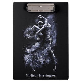 Carpeta De Pinza Pareja de baile de nombre personalizado