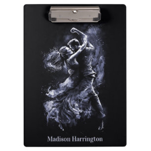 Carpeta De Pinza Pareja de baile de nombre personalizado