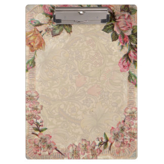 Carpeta De Pinza Pareja de Romance Vintage: Rosas de Antiguos Amant