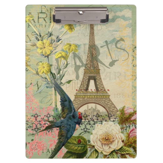 Carpeta De Pinza París Francia Viaje Viaje Viejo Pintura de Arte An (Anverso)