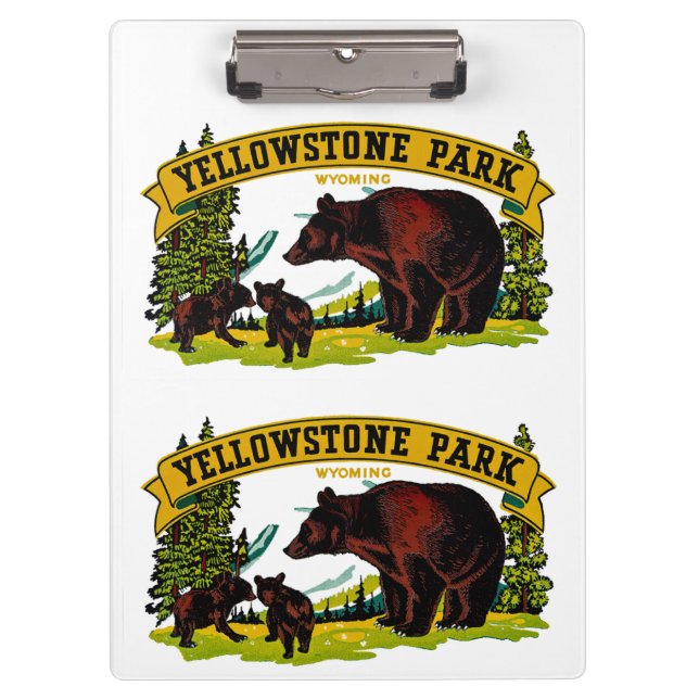 Carpeta De Pinza Parque Yellowstone (Anverso)