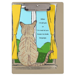 Carpeta De Pinza Parte trasera de gato de confianza o loco