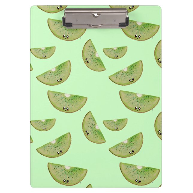 Carpeta De Pinza Pastel Green Kawaii Kiwi (Anverso)