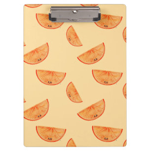 Carpeta De Pinza Pastel Naranja Kawaii Naranja