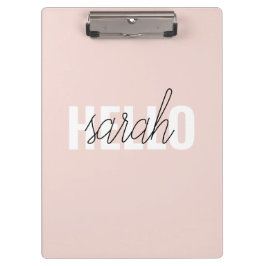 Carpeta De Pinza Pastel Pink Hello Y You Name Moderno