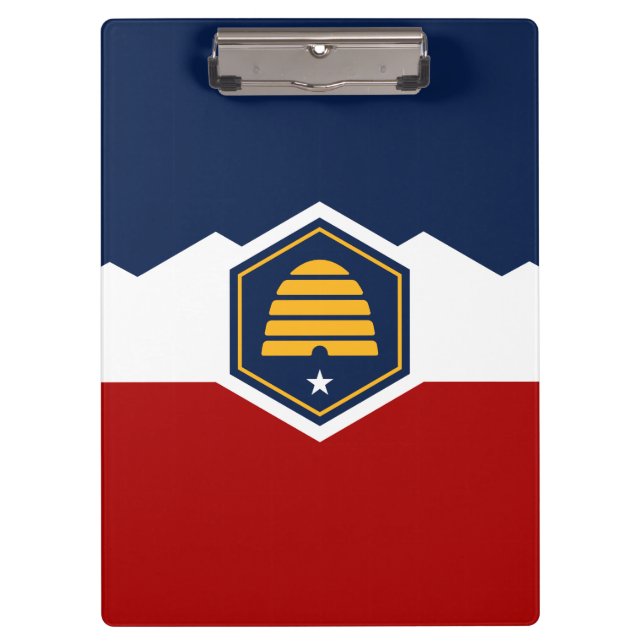 Carpeta De Pinza Patriotic Clipboard with flag of Utah, USA (Anverso)