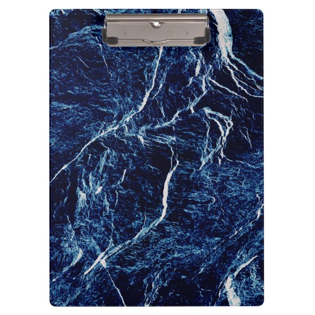 Carpeta De Pinza Patrón abstracto azul (Anverso)