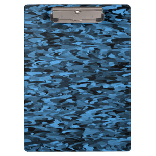 Carpeta De Pinza Patrón abstracto azul negro
