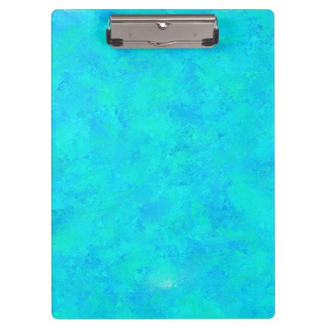 Carpeta De Pinza Patrón abstracto azul turquesa (Anverso)
