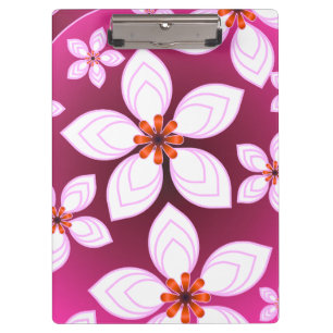 Carpeta De Pinza Patrón abstracto floral rosa Flor Ar estética