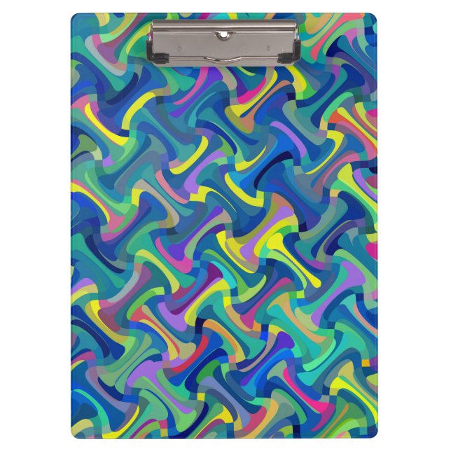 Carpeta De Pinza Patrón abstracto multicolor (Anverso)