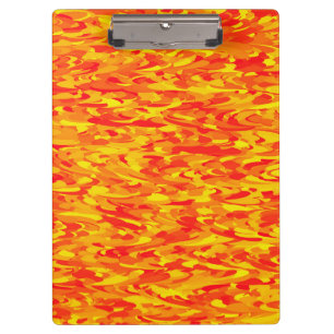 Carpeta De Pinza Patrón abstracto naranja rojo amarillo