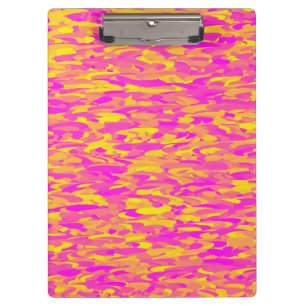 Carpeta De Pinza Patrón abstracto rosa amarillo naranja